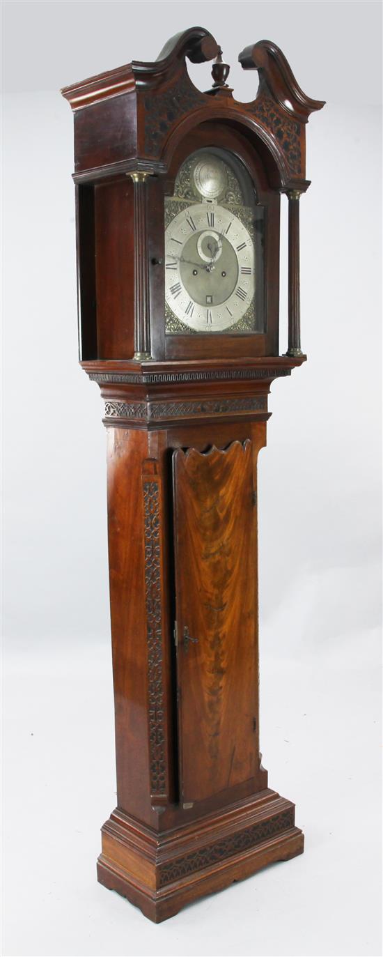 James Rowley of London. An 18th century mahogany eight day longcase clock, 6ft 8in.